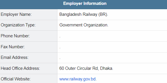 Railway Job Circular 